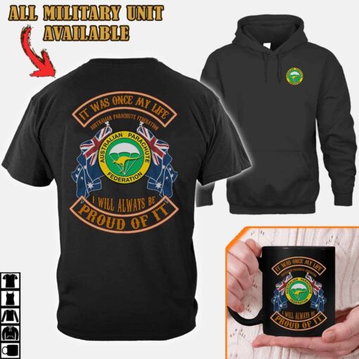 apf australian parachute federationcotton printed shirts 679jg