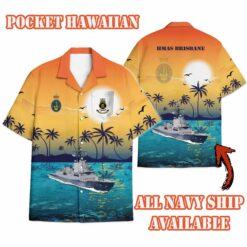 HMAS Brisbane (DDG-41)_Sunset Hawaiian Shirt