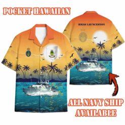 HMAS Launceston_Sunset Hawaiian Shirt