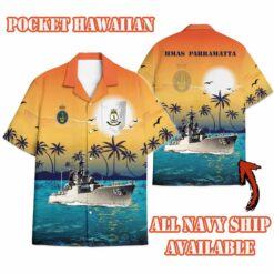 HMAS Parramatta (DE 46)_Sunset Hawaiian Shirt