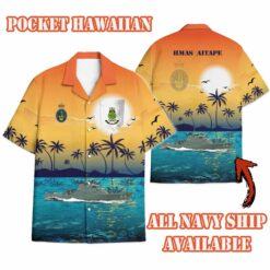 HMAS Aitape_Sunset Hawaiian Shirt
