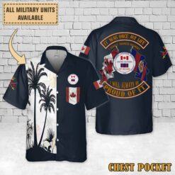 1 CER 1 Combat Engineer Regiment RCE, OP Record_Flag Hawaiian Shirt
