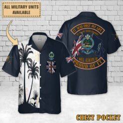 1 Queens 1st Battalion The Queens Regiment_Flag Hawaiian Shirt