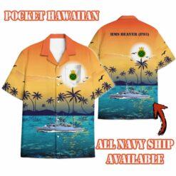 HMS Arrow (F173)_Sunset Hawaiian Shirt