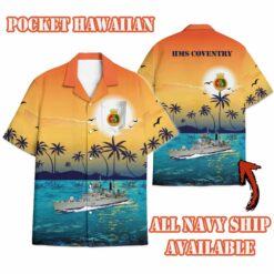 HMS Coventry (D118)_Sunset Hawaiian Shirt