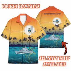 HMS Dumbarton Castle (P265)_Sunset Hawaiian Shirt