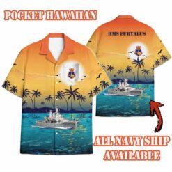 HMS Euryalus (F15)_Sunset Hawaiian Shirt