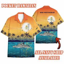 HMS Nottingham (D91)_Sunset Hawaiian Shirt