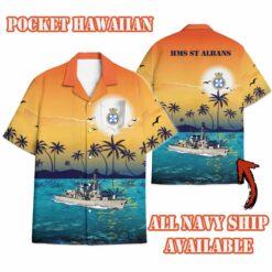 HMS St Albans (F83)_Sunset Hawaiian Shirt