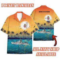 HMS Ulster (R83)_Sunset Hawaiian Shirt