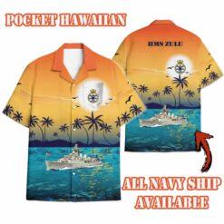 HMS Zulu (F124)_Sunset Hawaiian Shirt