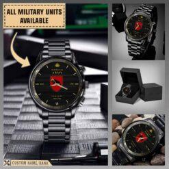 107 Field Battery RAA_Military Black Wrist Watch
