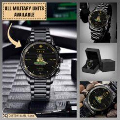 12 Fd Regt 12th Field Regiment RAA_Military Black Wrist Watch