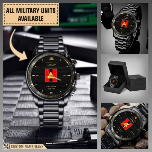 6th machine gun battalionmilitary black wrist watch dwqk9