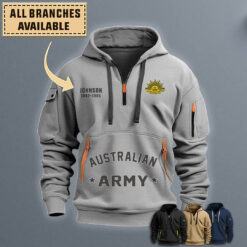 Custom AUS Branches_Quarter Zip Hoodie
