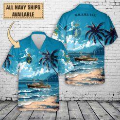 H.M.A.M.L 1347_Art Print Pocket Hawaiian Shirt