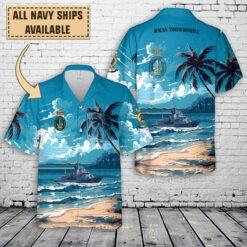 HMAS Toowoomba (FFH 156)_Art Print Pocket Hawaiian Shirt