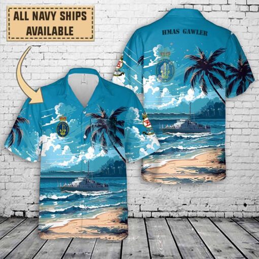 hmasgawlerart print pocket hawaiian shirt c8y7r