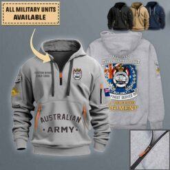 1st ARMD REGT 1st Armoured Regiment RAAC_Quarter Zip Hoodie