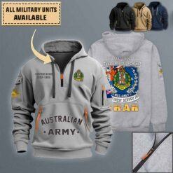 6 RAR 6th Battalion Royal Australian Regiment_Quarter Zip Hoodie