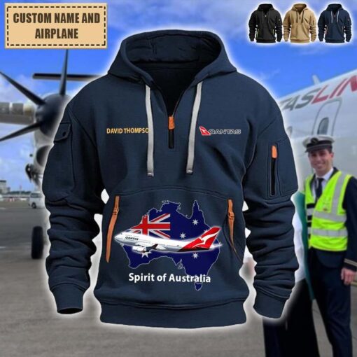 custom qantas airways quarter zip hoodie 9ff3d