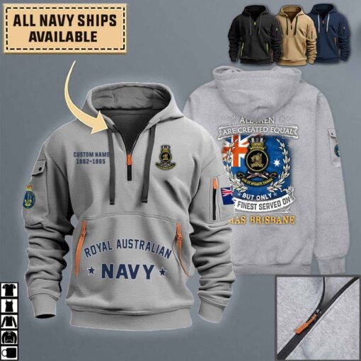 hmas brisbanequarter zip hoodie uradc