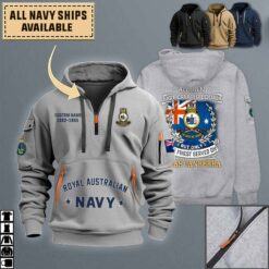 HMAS Canberra_Quarter Zip Hoodie