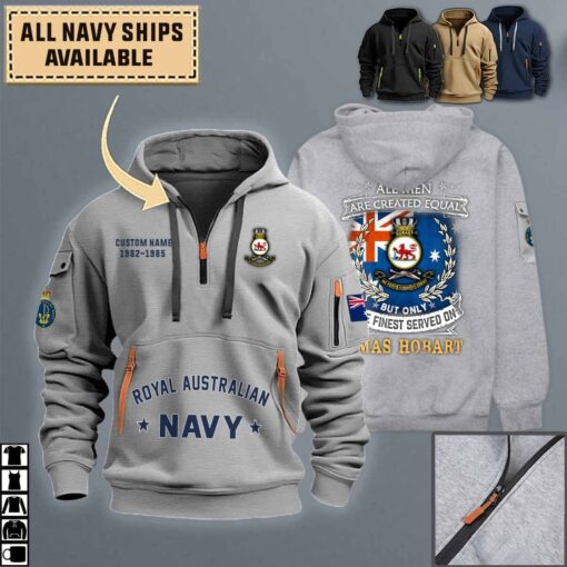 hmas hobart ddg 39quarter zip hoodie r23dk