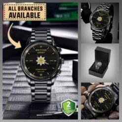 1 R Anglian 1st Royal Anglian Regiment_Military Black Wrist Watch