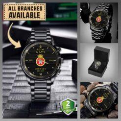 HMS Newcastle (D87)_Military Black Wrist Watch