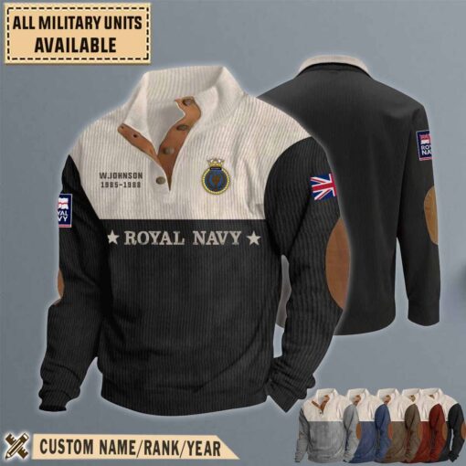 hms renown 1916stand collar sweatshirt u2jrg