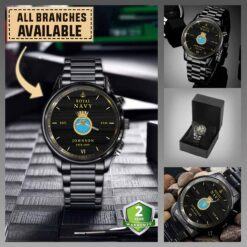 HMS Sheffield (D80)_Military Black Wrist Watch