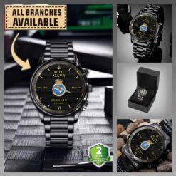 HMS Undaunted (F53)_Military Black Wrist Watch