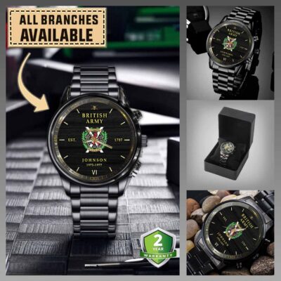 the london scottish regimentuk branches black wrist watch quoxx