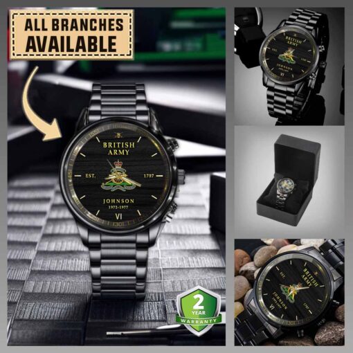 the 94th light anti aircraft regiment royal artillery 94th laa rgtuk branches black wrist watch 19kei