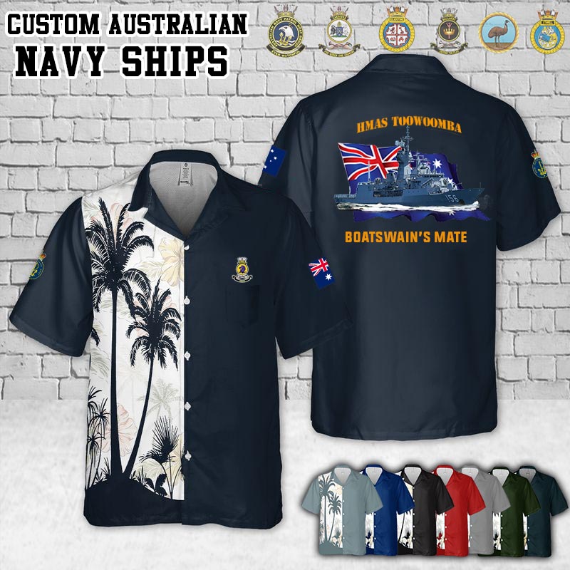 HMAS Toowoomba (FFH 156)_Flag Pocket Hawaiian Shirt