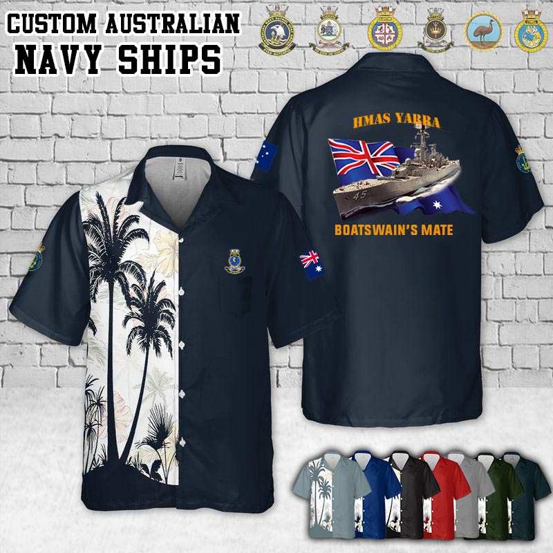 HMAS Yarra (DE 45)_Flag Pocket Hawaiian Shirt