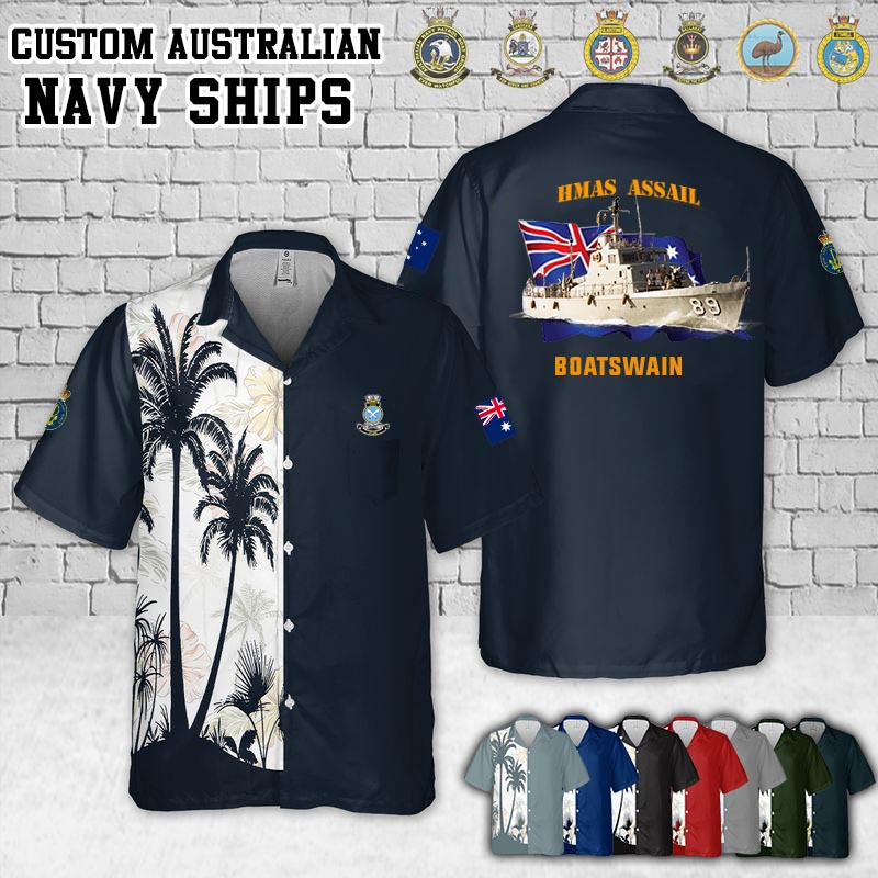 HMAS Assail_Flag Pocket Hawaiian Shirt