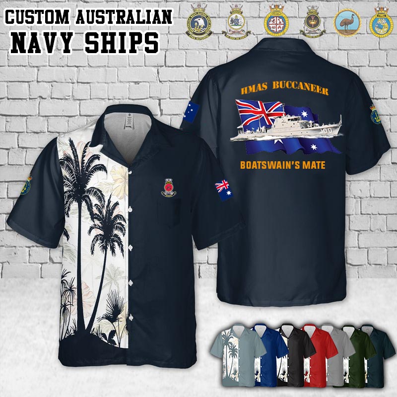HMAS Buccaneer_Flag Pocket Hawaiian Shirt