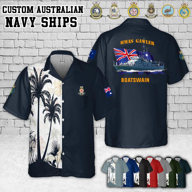 HMAS Gawler_Flag Pocket Hawaiian Shirt