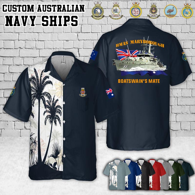 HMAS Maryborough_Flag Pocket Hawaiian Shirt