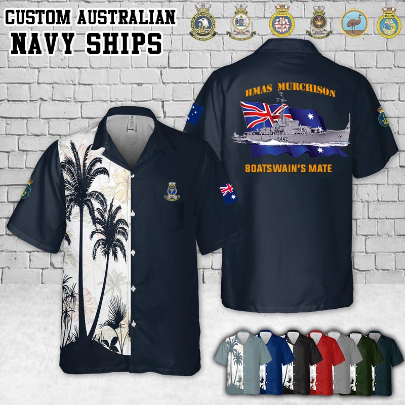 HMAS Murchison_Flag Pocket Hawaiian Shirt