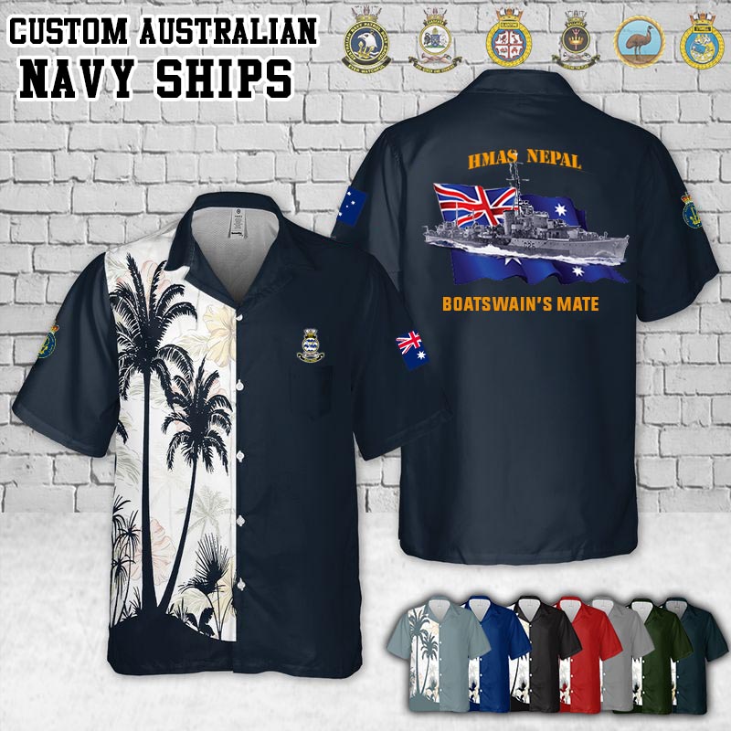 HMAS Nepal_Flag Pocket Hawaiian Shirt