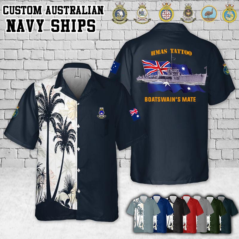 HMAS Tattoo_Flag Pocket Hawaiian Shirt