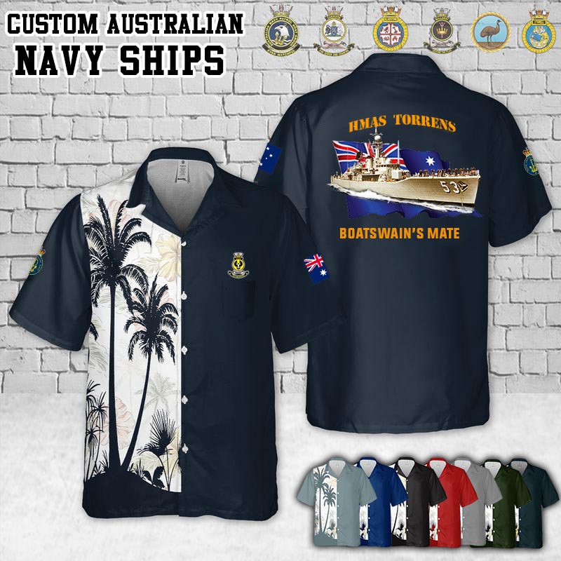 HMAS Torrens_Flag Pocket Hawaiian Shirt