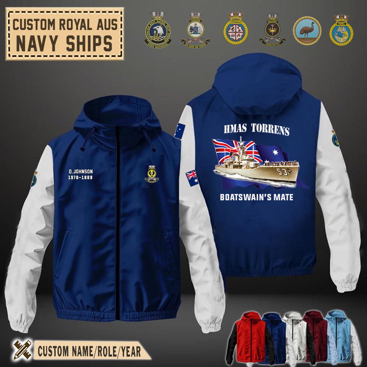 HMAS Torrens_Flag Windbreaker Jackets