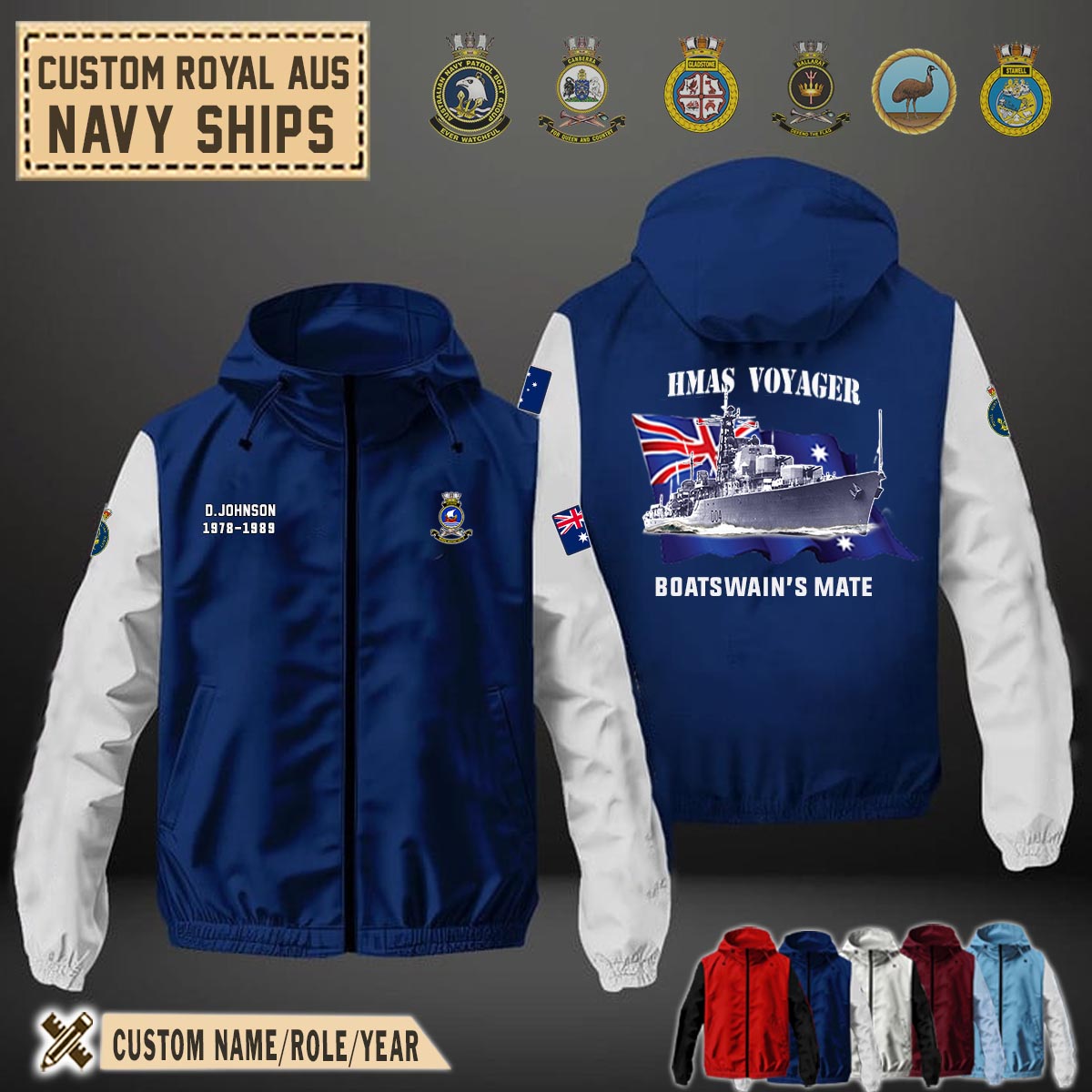 HMAS Voyager_Flag Windbreaker Jackets