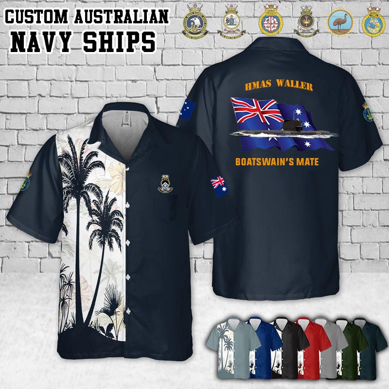 HMAS Waller_Flag Pocket Hawaiian Shirt
