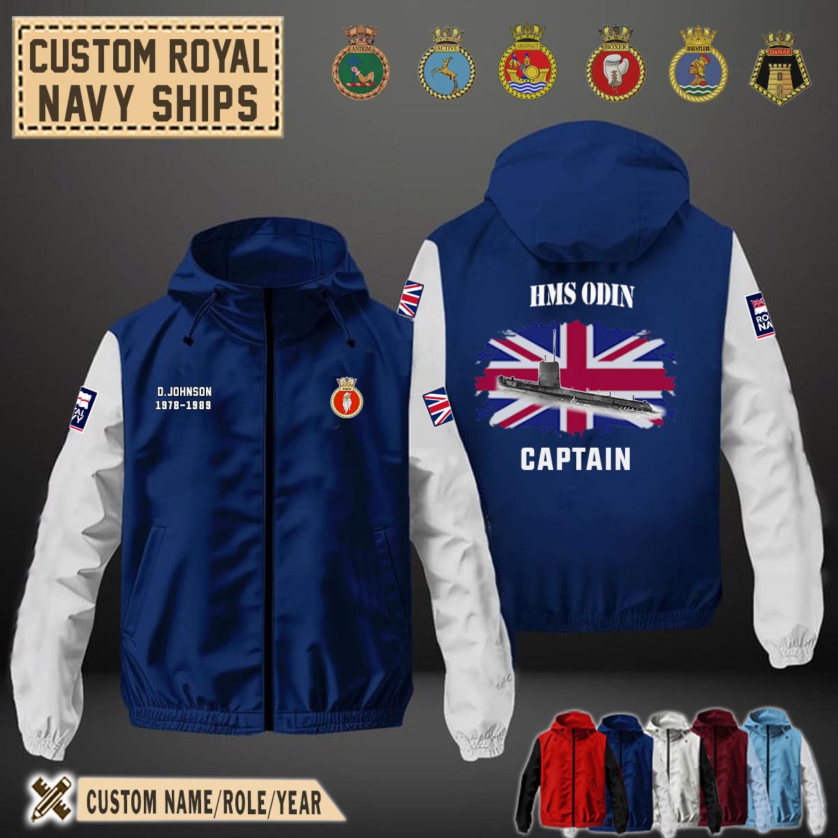HMS Odin (S10)_Flag Windbreaker Jackets