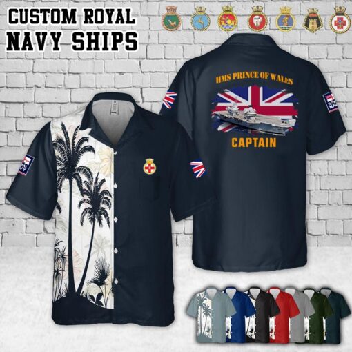 hms prince of wales r09flag pocket hawaiian shirt1 ik5f9